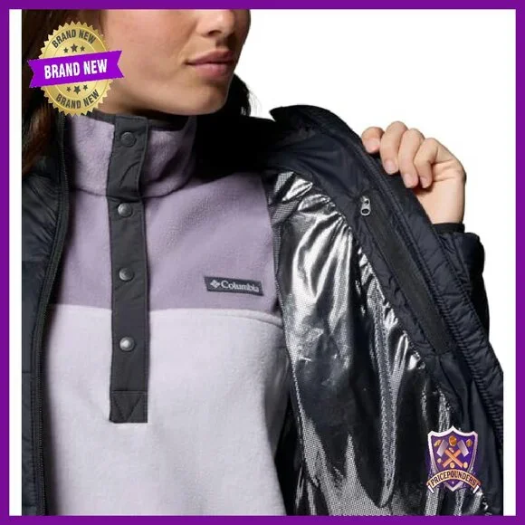 Women's Down Jacket with Thermal Lining, Water Resistant, Multiple Pockets